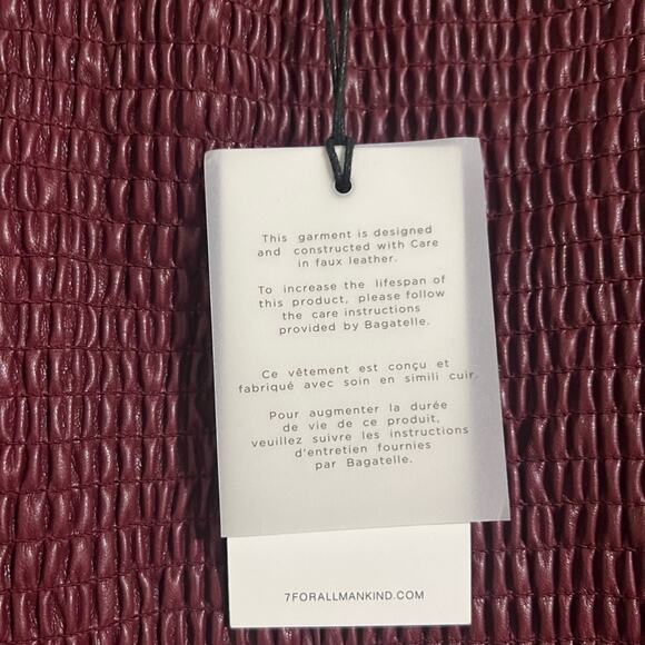 7 for all man kind pleather mini dress - Picture 3 of 6